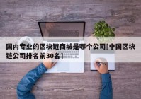 国内专业的区块链商城是哪个公司[中国区块链公司排名前30名]